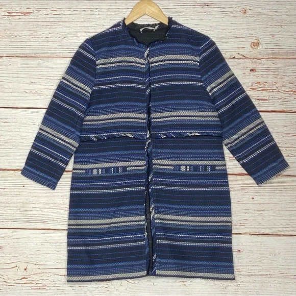 Vineyard Vines Striped Woven Jacket In Blue Sz XS - Picture 1 of 11